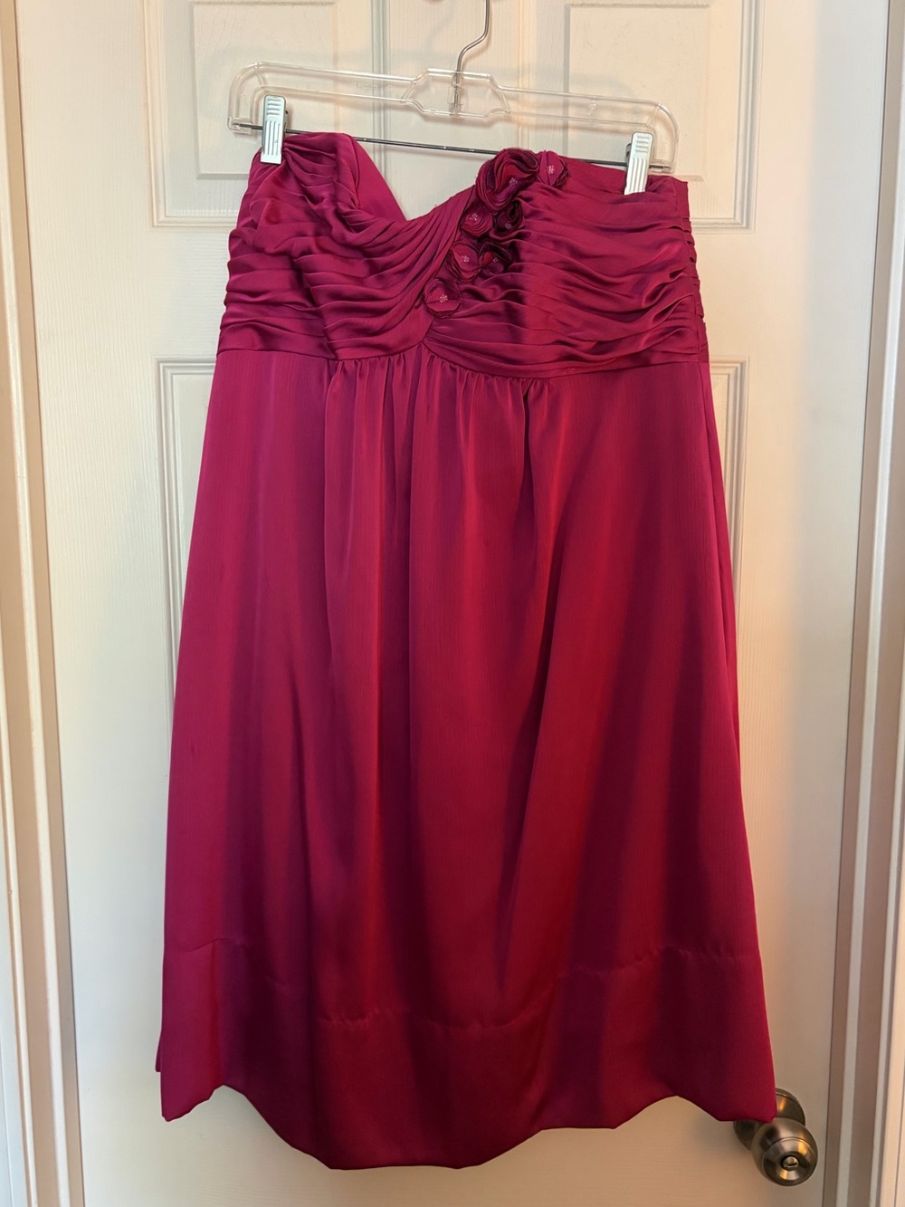 Strapless Berry Pink Occasion Dress - SZ 14